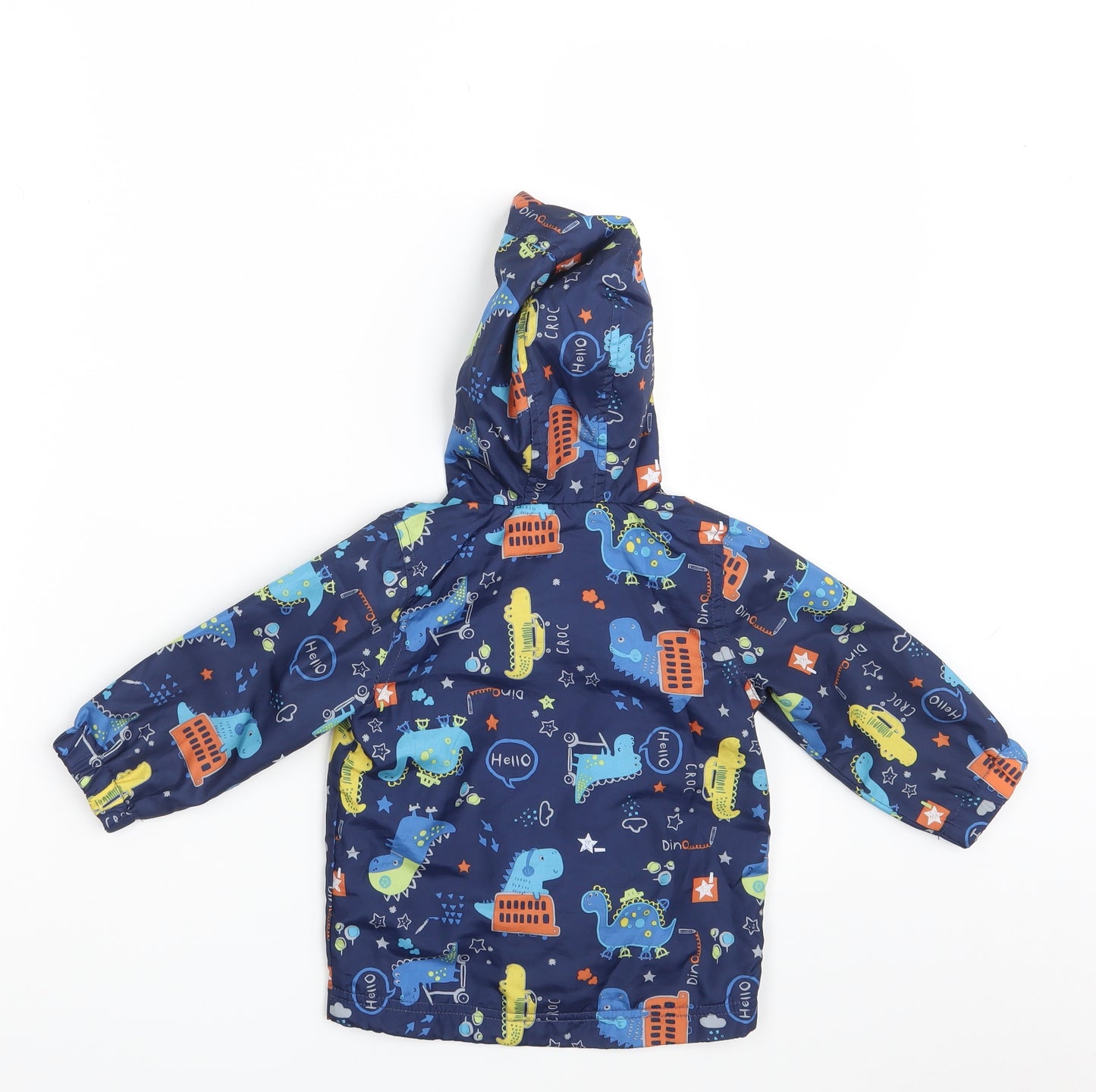 George Baby Blue Animal Print  Rain Coat Coat Size 9-12 Months