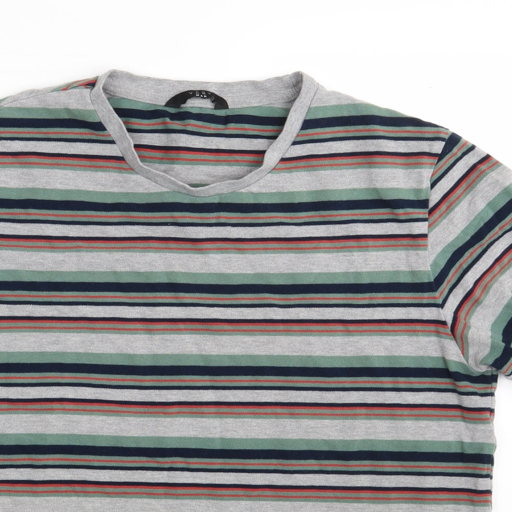 VERY  Mens Multicoloured Striped   T-Shirt Size L