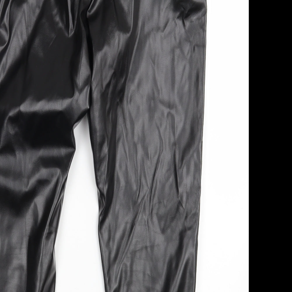 Missguided Womens Black   Trousers  Size 10 L28 in