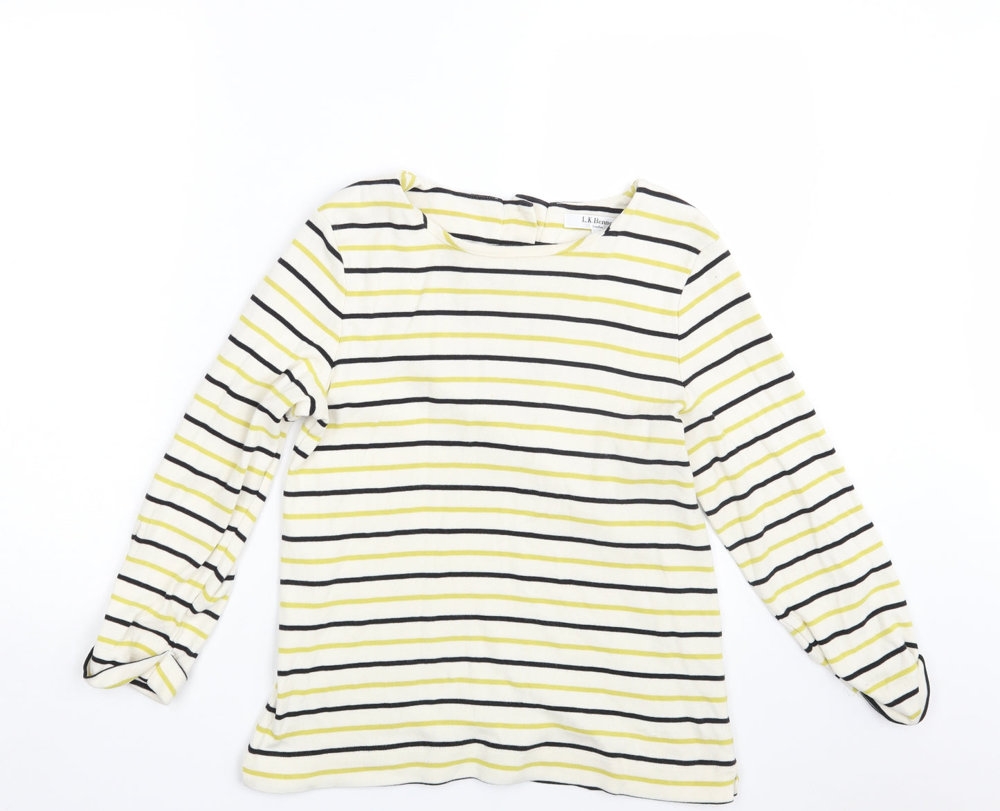 L.K. Bennett Womens Ivory Striped  Pullover Jumper Size S