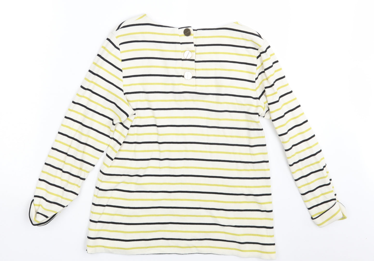 L.K. Bennett Womens Ivory Striped  Pullover Jumper Size S