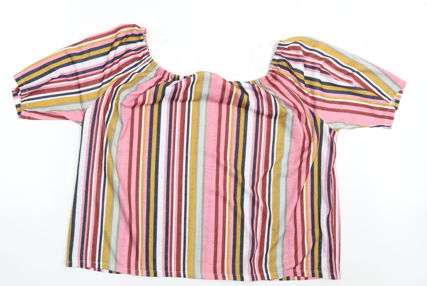 george & martha Womens Multicoloured Striped  Basic Blouse Size 22