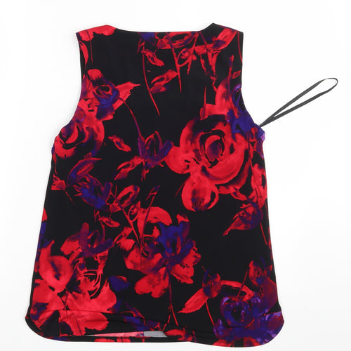 Episode Womens Black Floral  Basic Blouse Size S