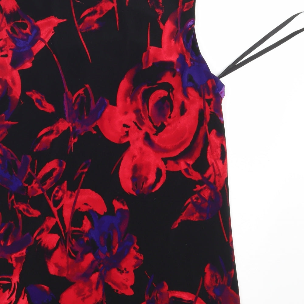 Episode Womens Black Floral  Basic Blouse Size S