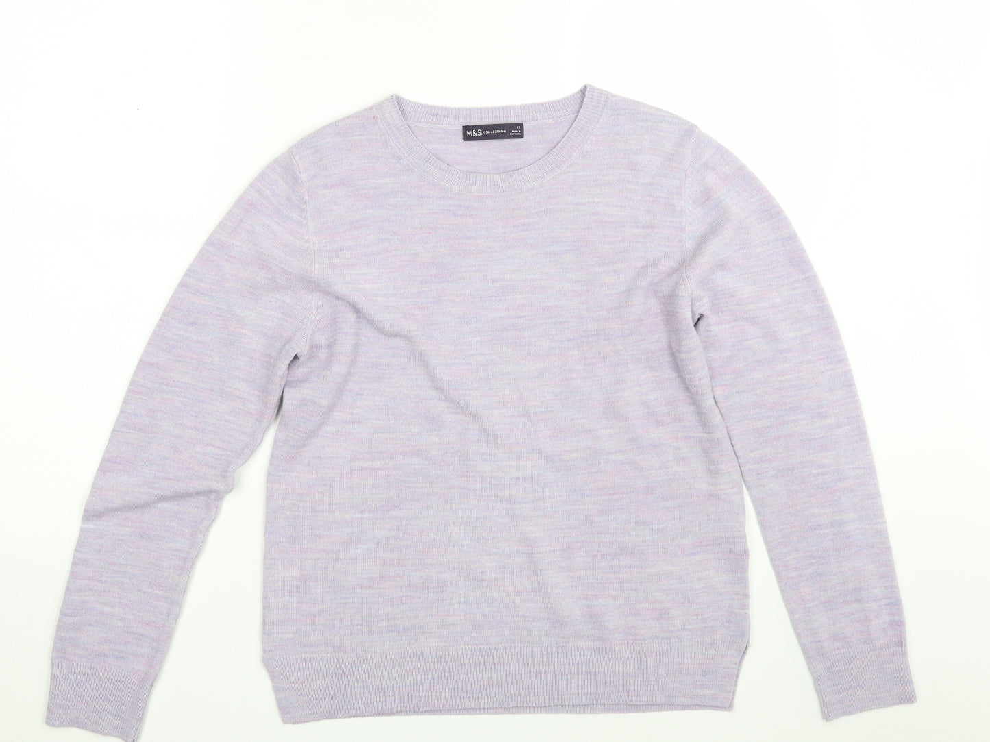 M&S Womens Purple   Pullover Jumper Size 12