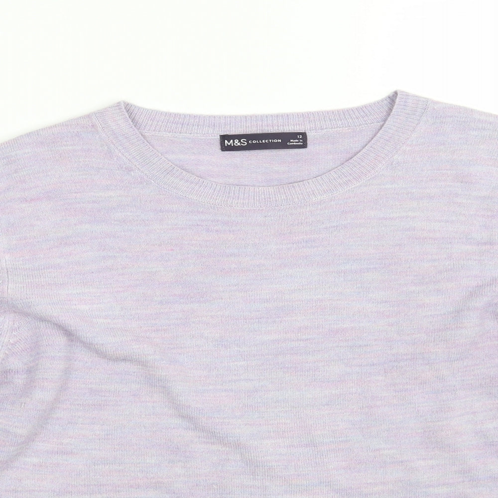 M&S Womens Purple   Pullover Jumper Size 12