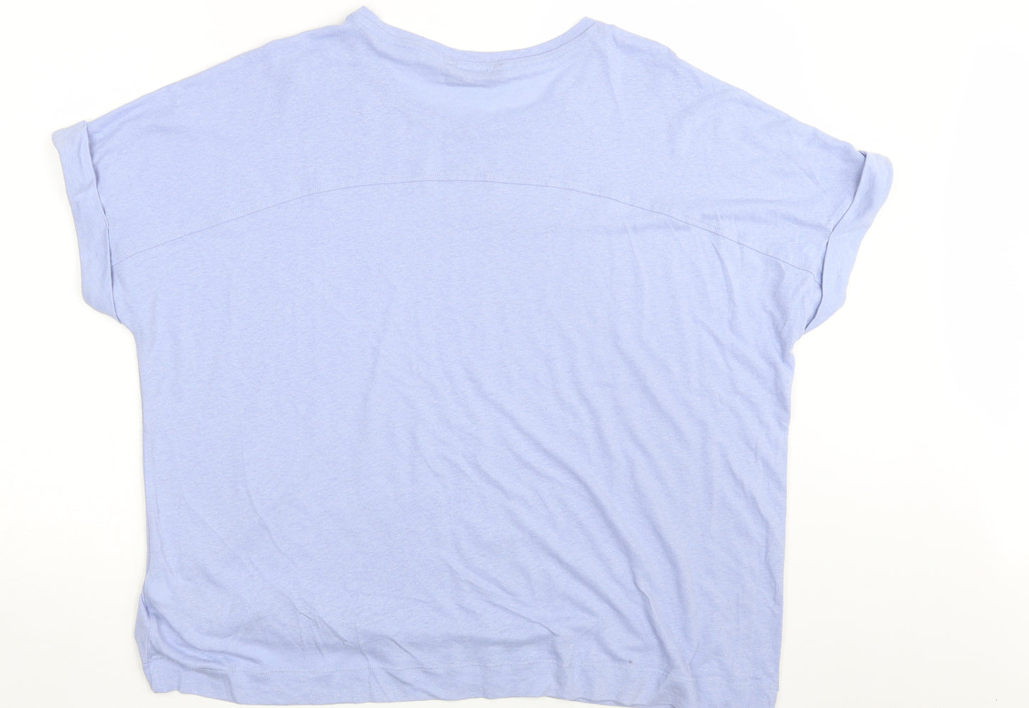 M&S Womens Blue   Basic T-Shirt Size 22