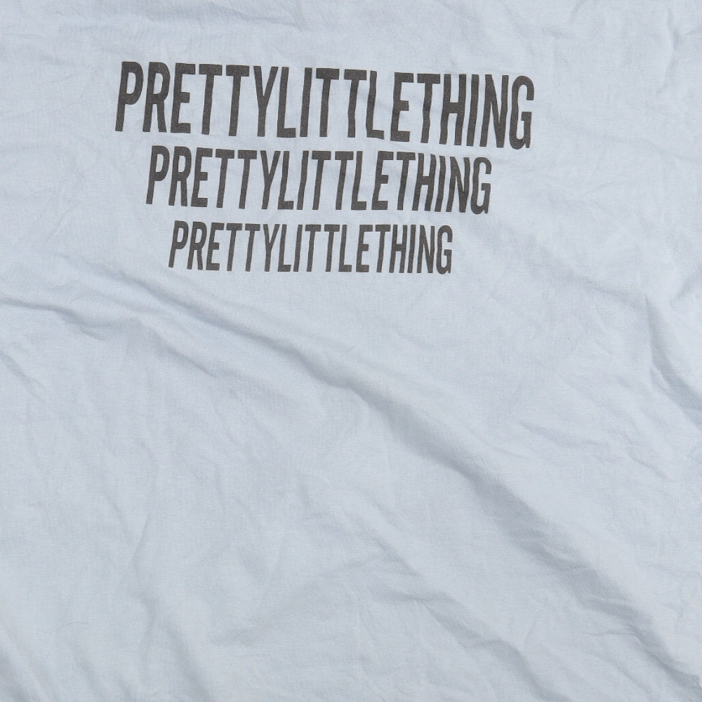 PRETTYLITTLETHING Womens Blue   Basic T-Shirt Size 10