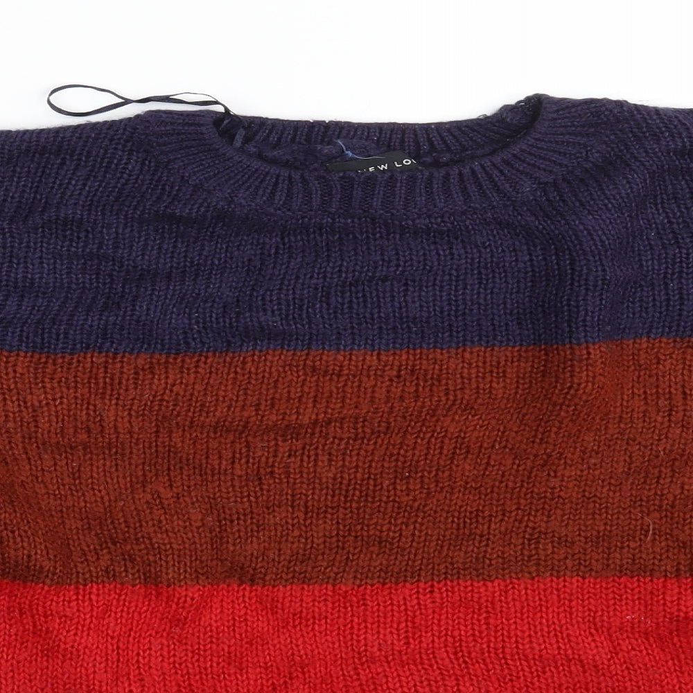 New Look Womens Multicoloured Striped  Pullover Jumper Size L
