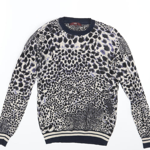 NEXT Womens Blue Animal Print  Pullover Jumper Size 8