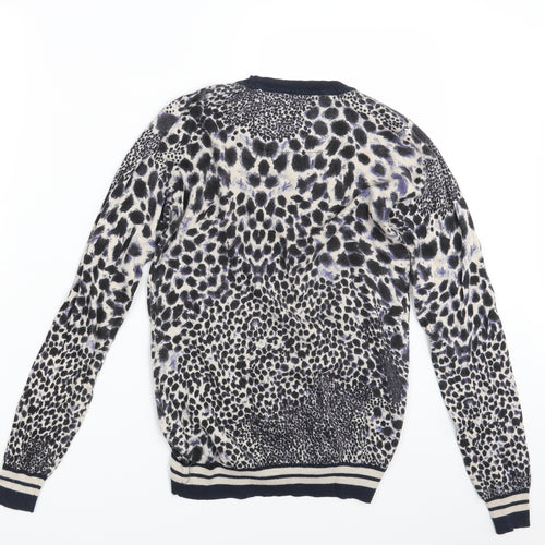 NEXT Womens Blue Animal Print  Pullover Jumper Size 8