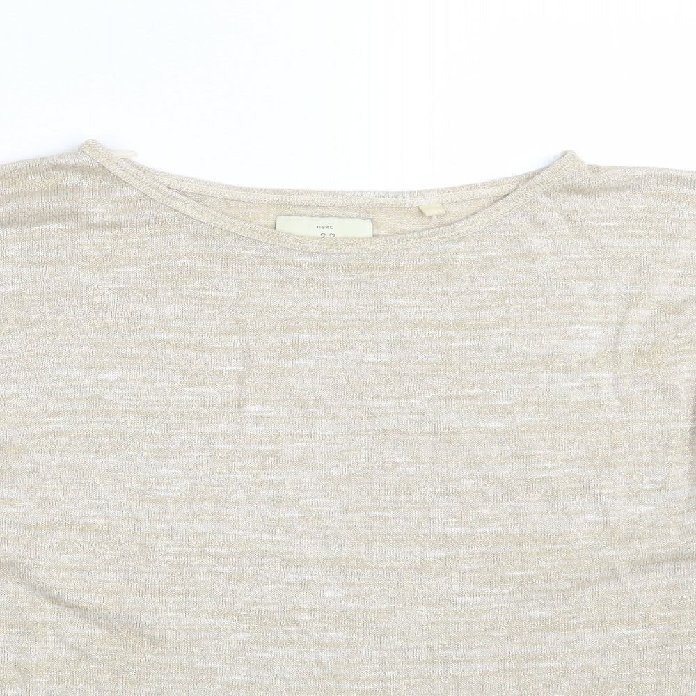 NEXT Womens Gold   Pullover Sweatshirt Size 10