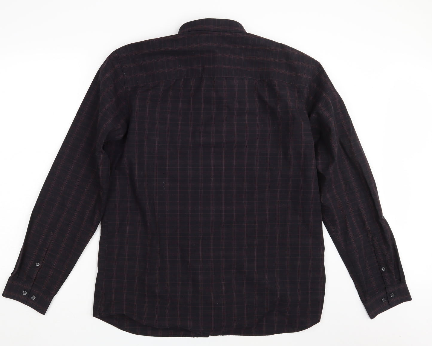 JACK & JONES Mens Black Check   Button-Up Size XL