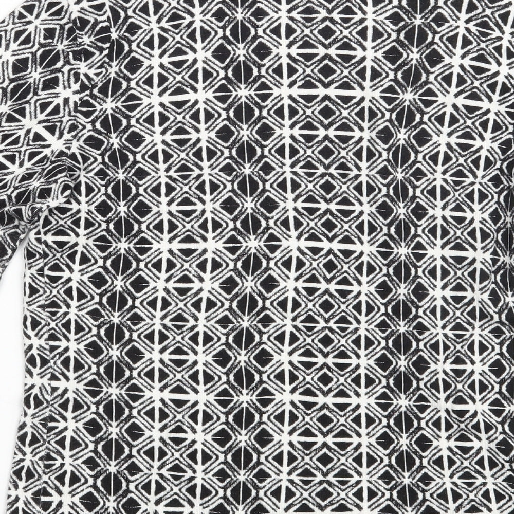 Laura Ashley Womens Black Argyle/Diamond Rayon Pullover Jumper Size 8