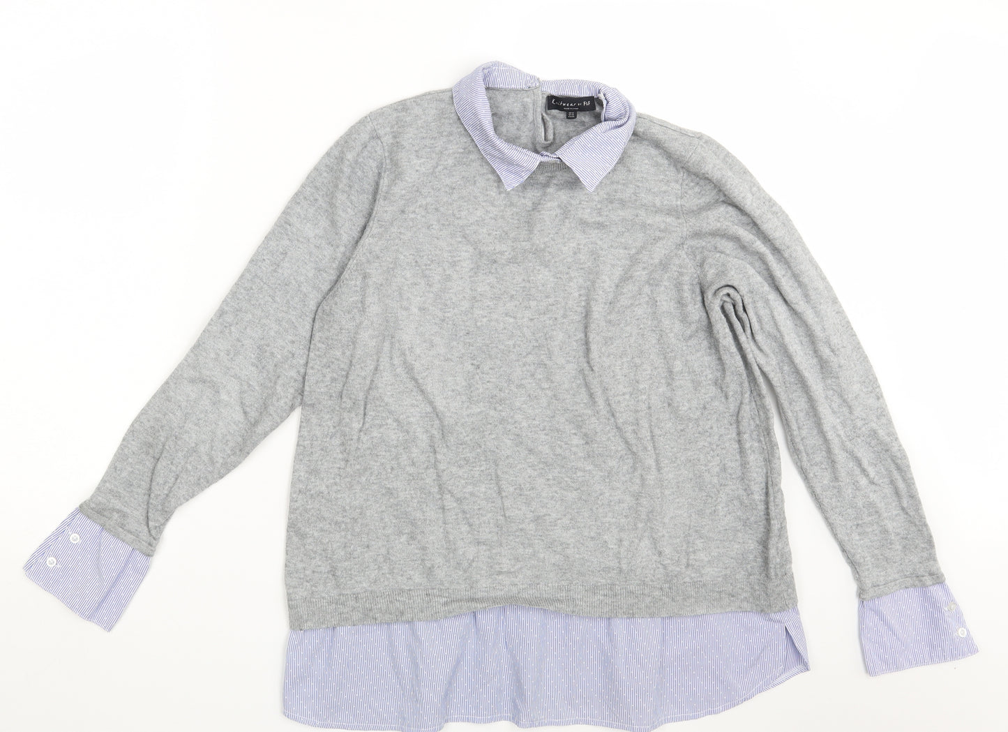 F&F Womens Grey   Pullover Jumper Size 16