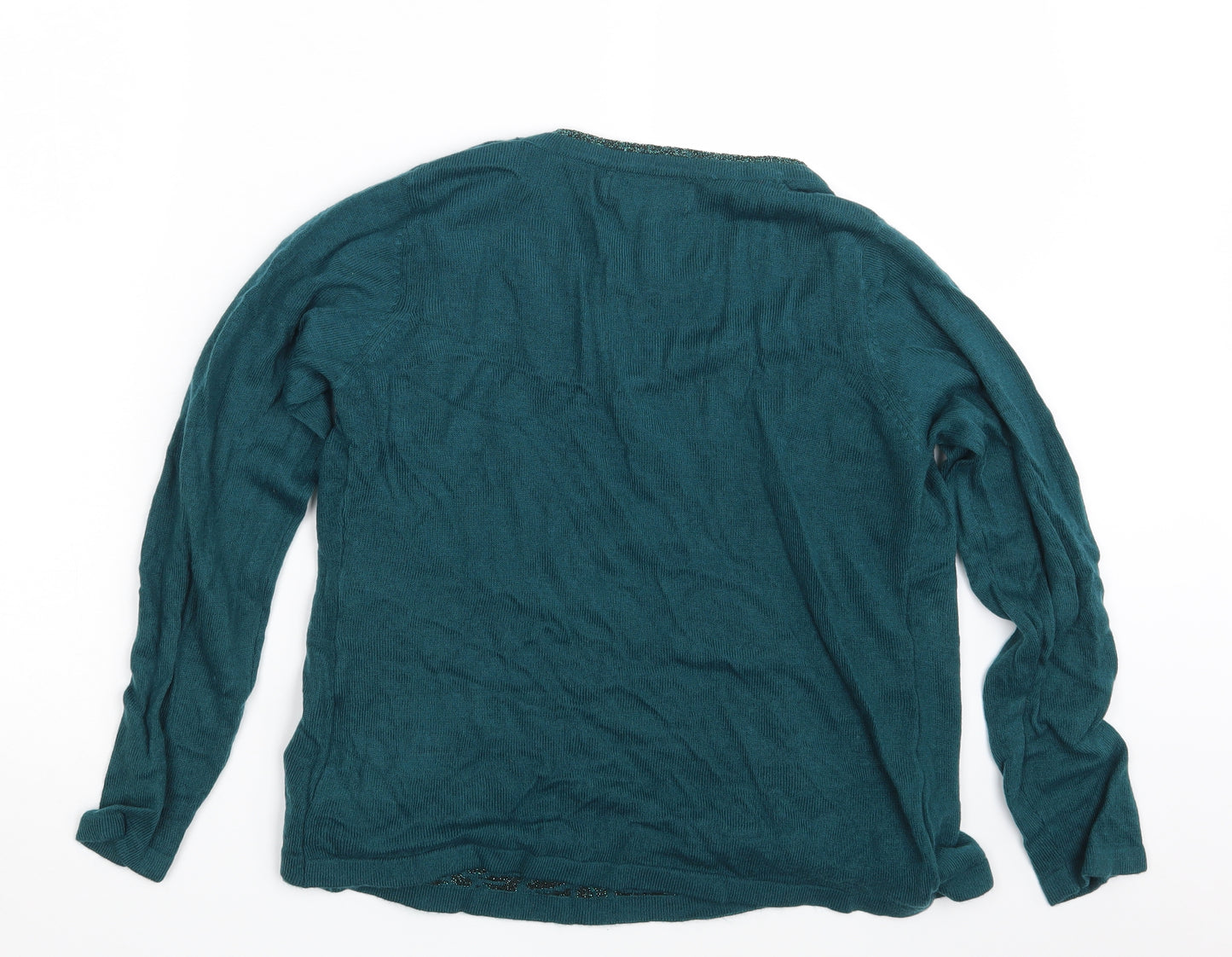 Honor Millburn  Womens Green Floral  Pullover Jumper Size 10