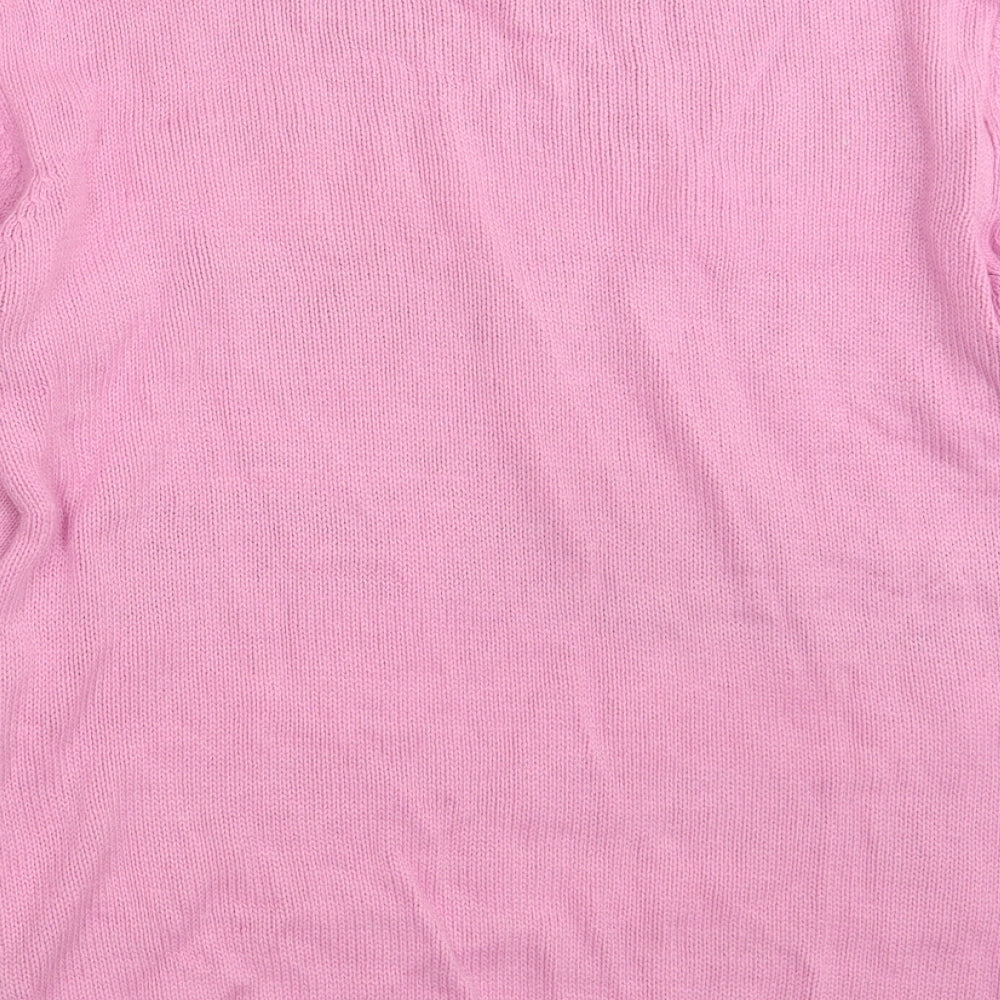 Honor & Pride Womens Pink Animal Print  Pullover Jumper Size S