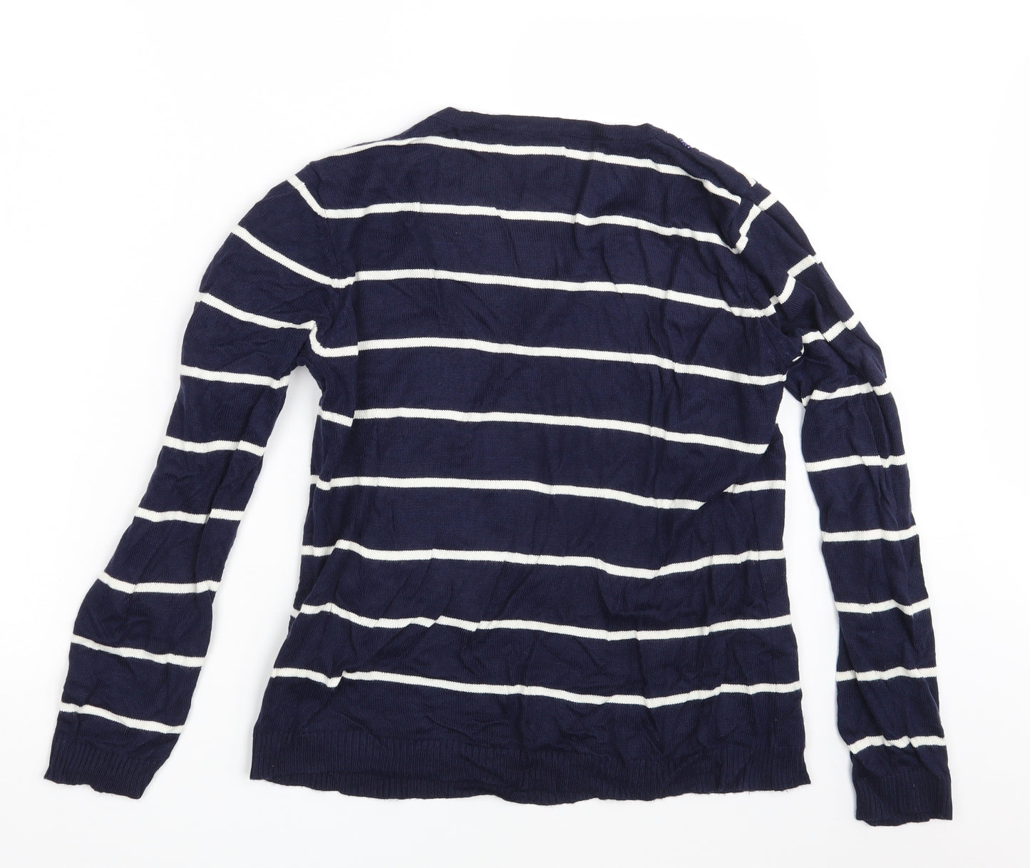 Preworn Womens Blue Striped  Pullover Jumper Size S