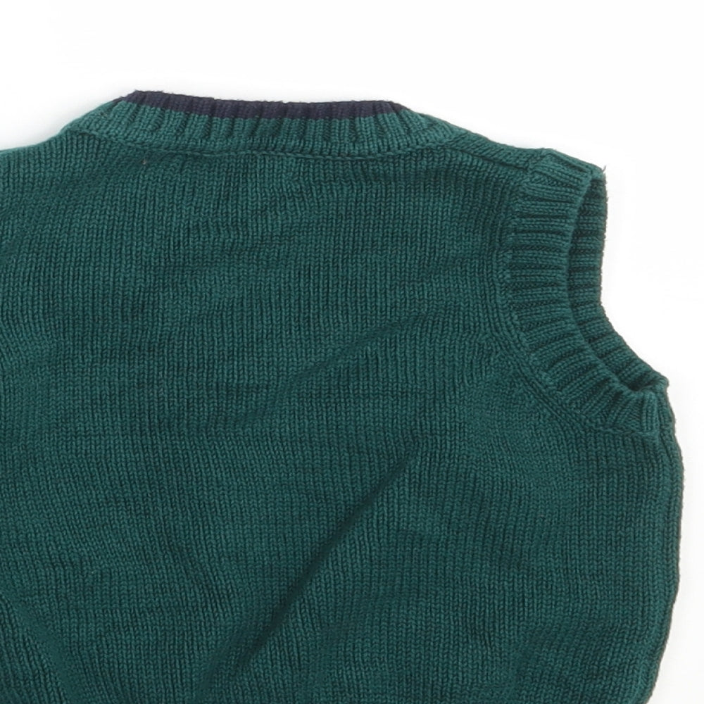Kitestrings  Boys Green Argyle/Diamond Knit Pullover Jumper Size 24 Months