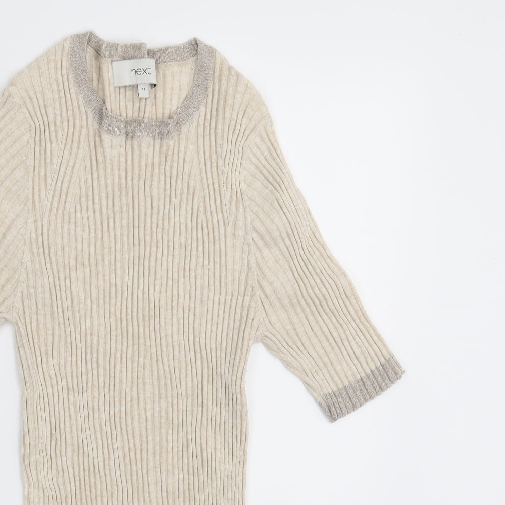 NEXT Womens Beige   Pullover Jumper Size 14