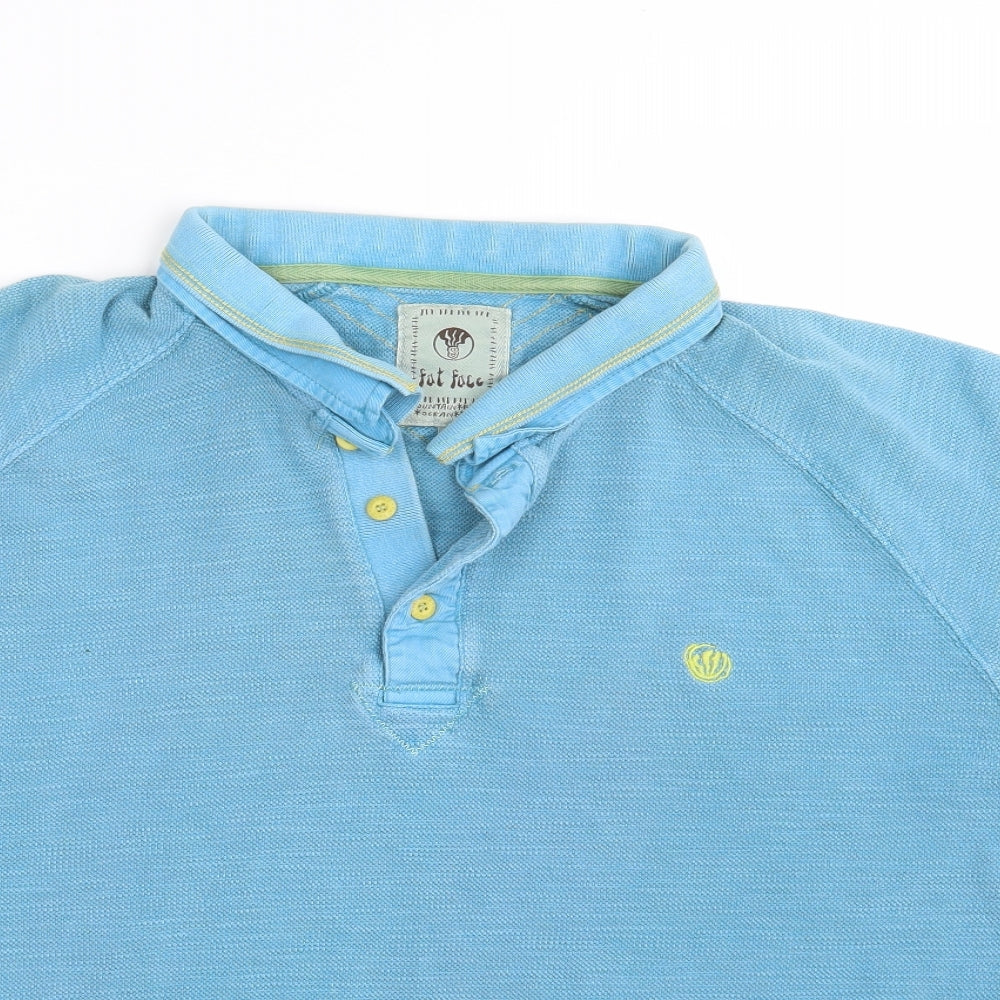 Fat Face Mens Blue    Polo Size L
