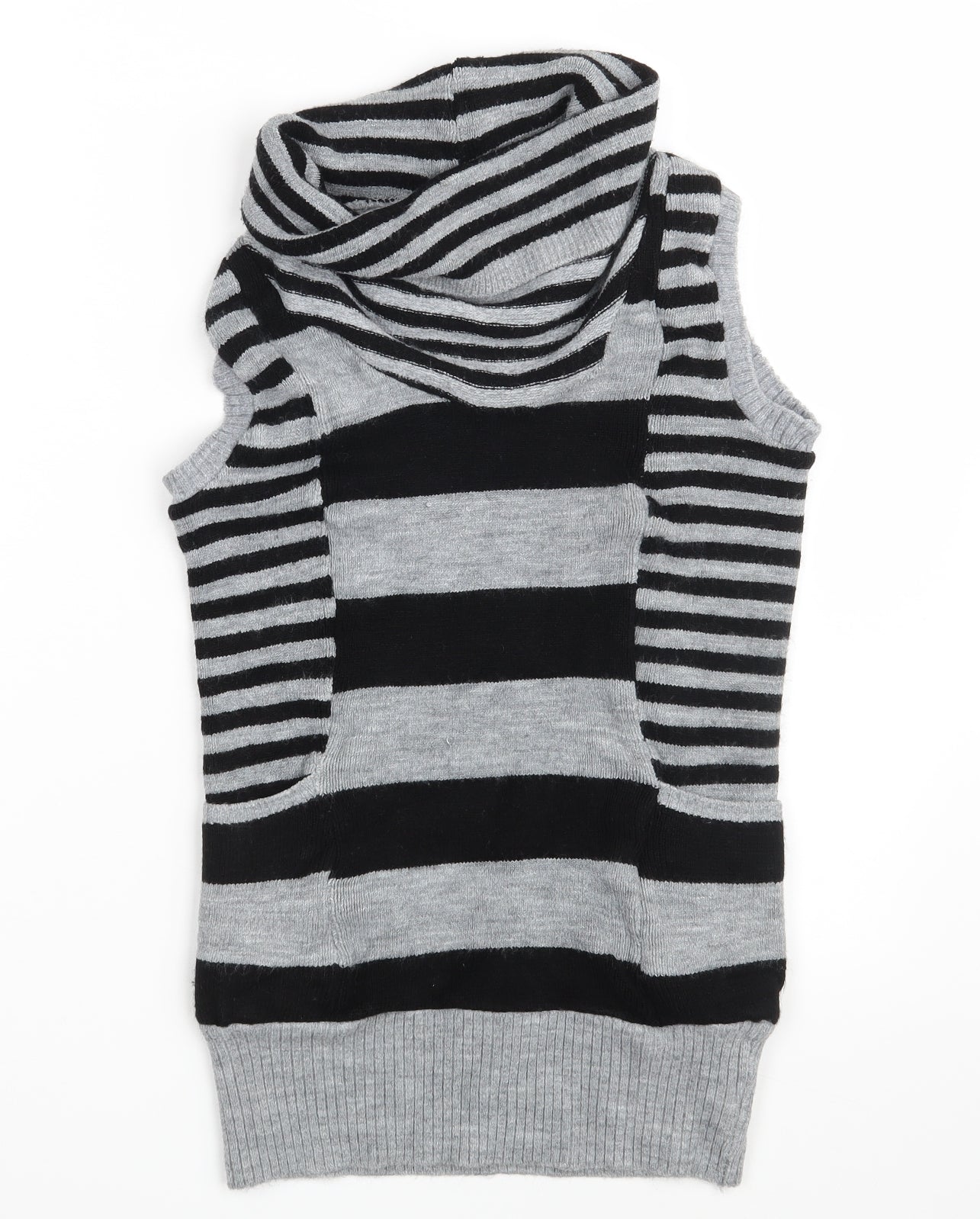 Sophic Girls Grey Striped Knit Pullover Jumper Size 14 Years