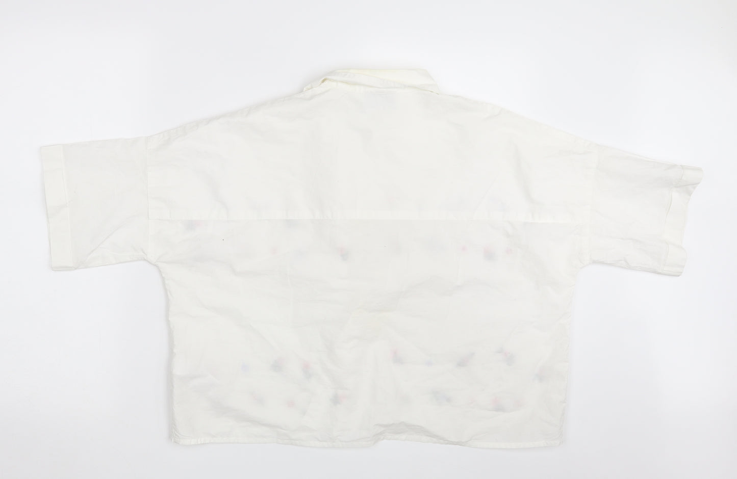 Topshop Womens Ivory Floral  Basic Button-Up Size 12