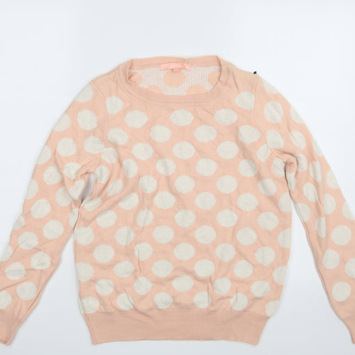 NEXT Womens Pink Polka Dot Knit Pullover Jumper Size 12