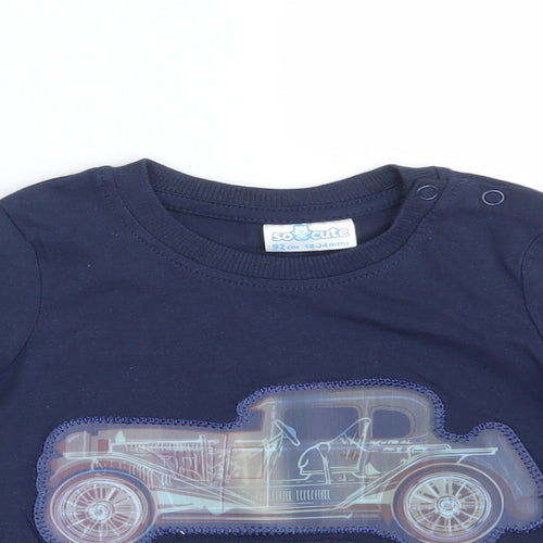 So Cute Boys Blue   Basic T-Shirt Size 18-24 Months