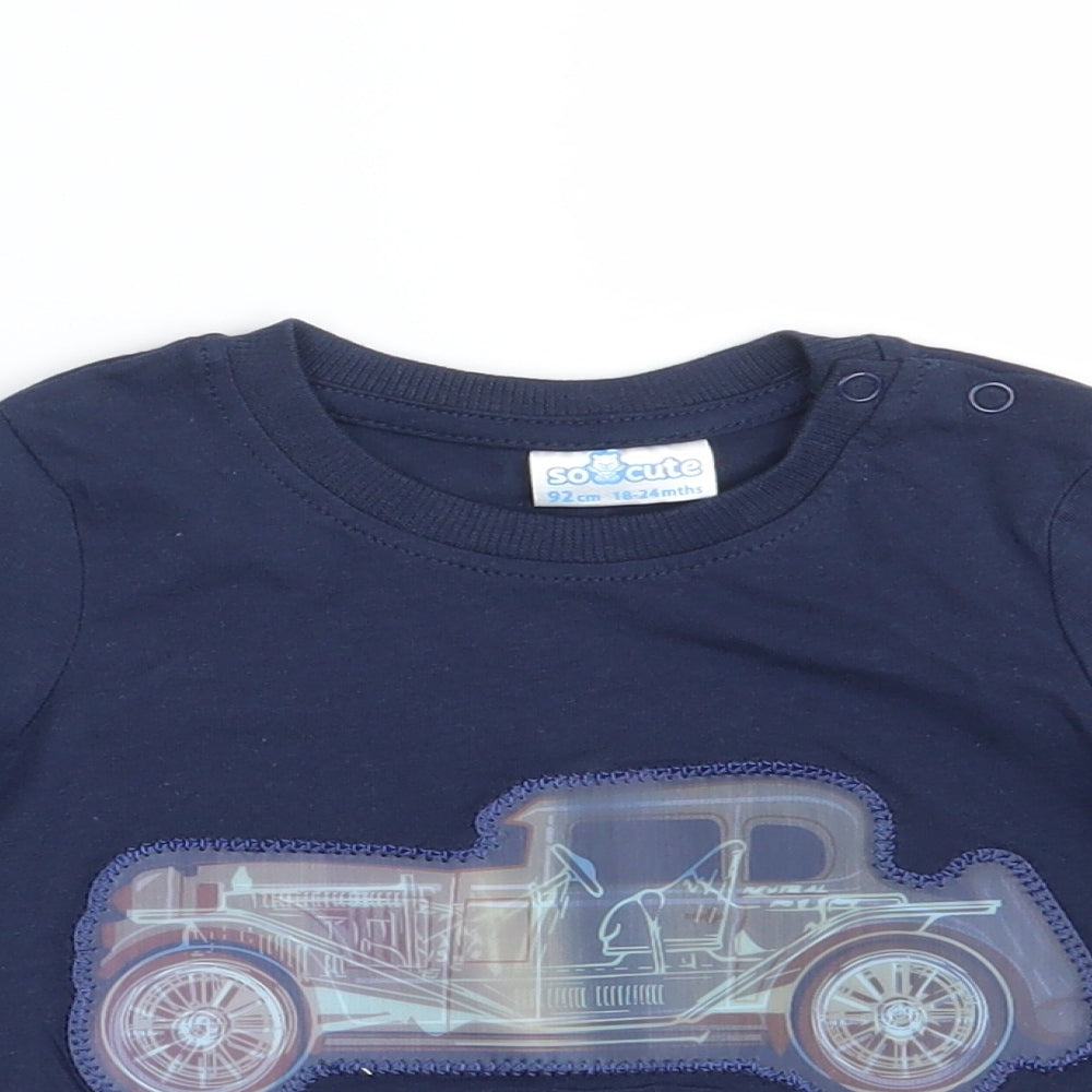 So Cute Boys Blue   Basic T-Shirt Size 18-24 Months