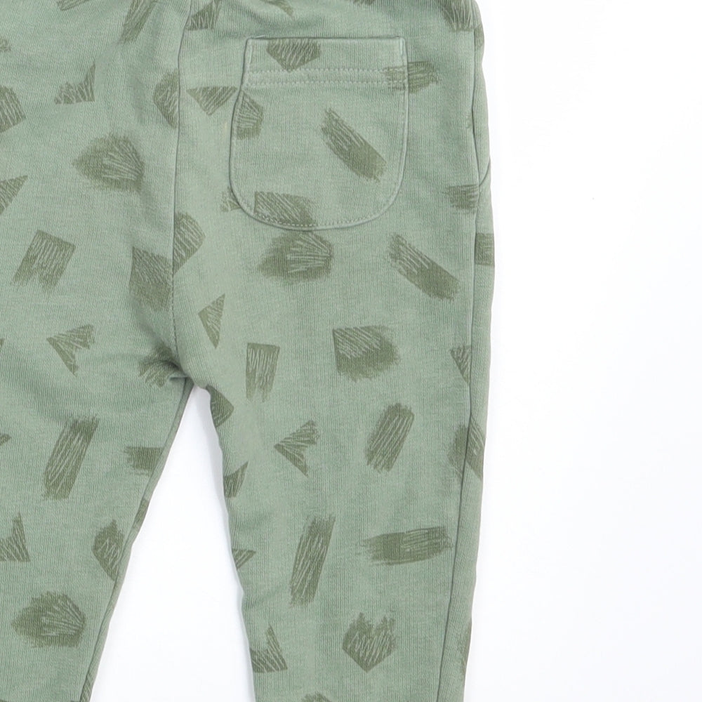 George Baby Green Geometric  Jogger Leggings Size 12-18 Months  - Waist 18in; Inside  leg 10in