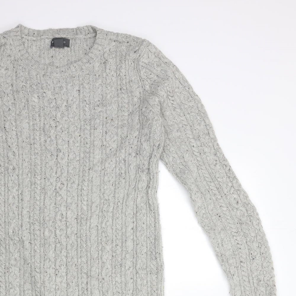 Primark Womens Grey  Knit Pullover Jumper Size 12