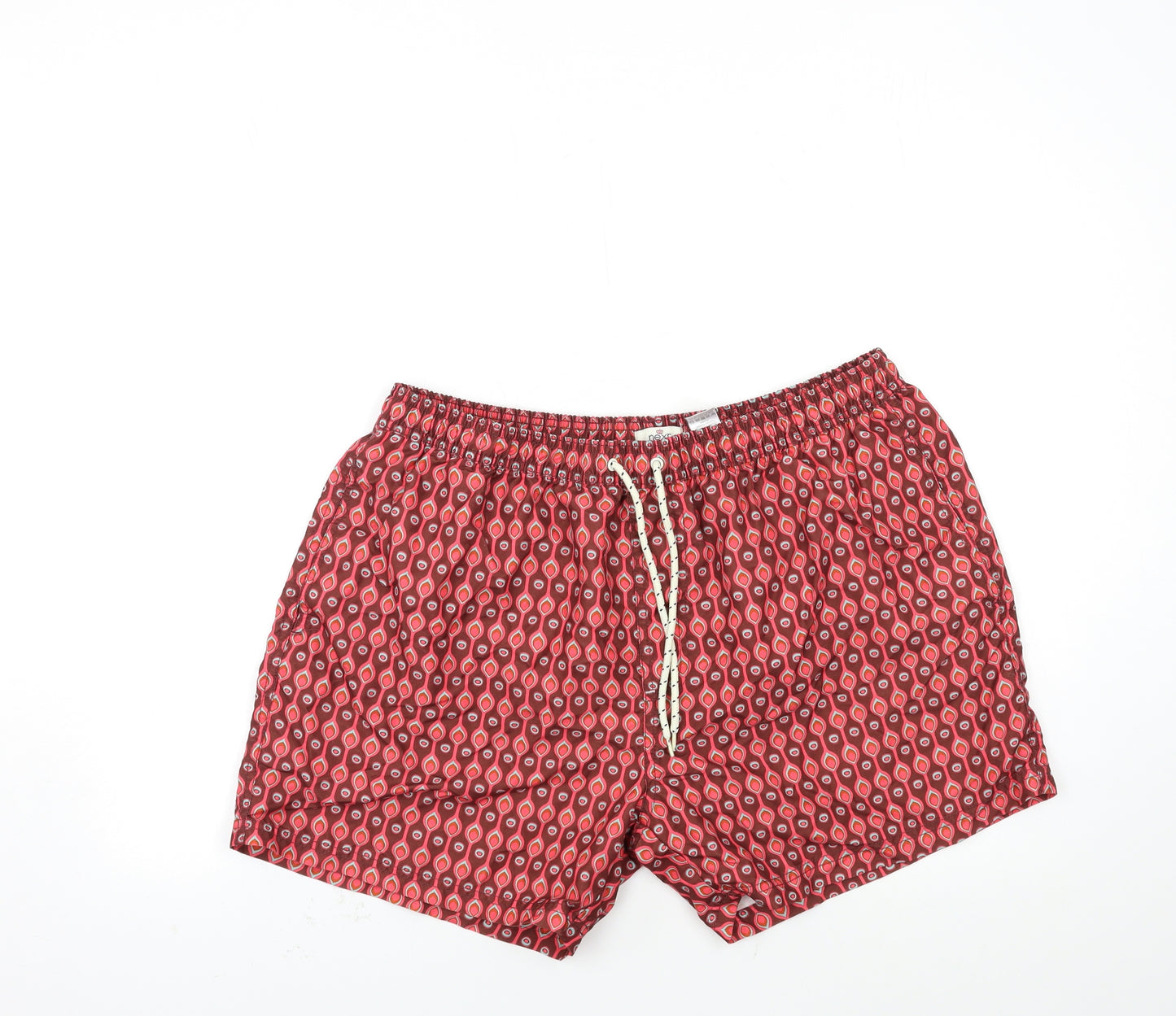 NEXT Mens Red Geometric  Bermuda Shorts Size 2XL