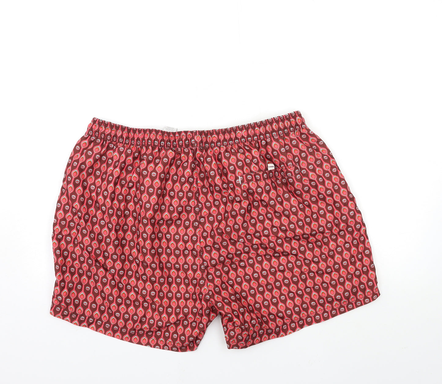 NEXT Mens Red Geometric  Bermuda Shorts Size 2XL