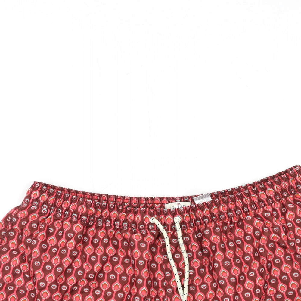 NEXT Mens Red Geometric  Bermuda Shorts Size 2XL