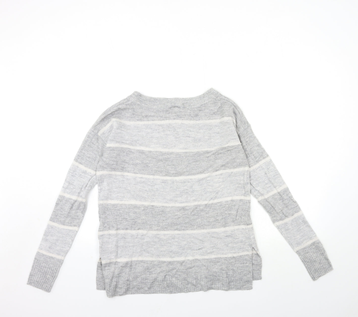 Gap Womens Grey Striped Knit Pullover Jumper Size M