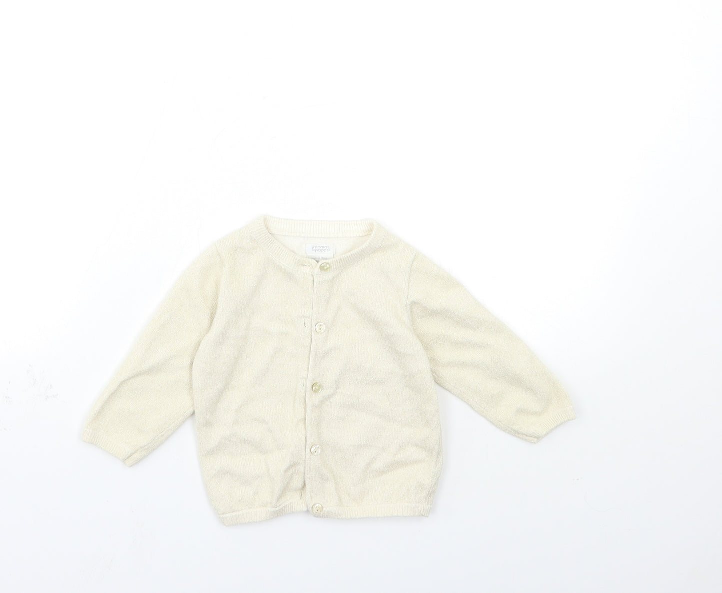 mamas & papas Baby Beige   Cardigan Jumper Size 9-12 Months