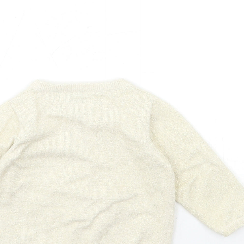 mamas & papas Baby Beige   Cardigan Jumper Size 9-12 Months