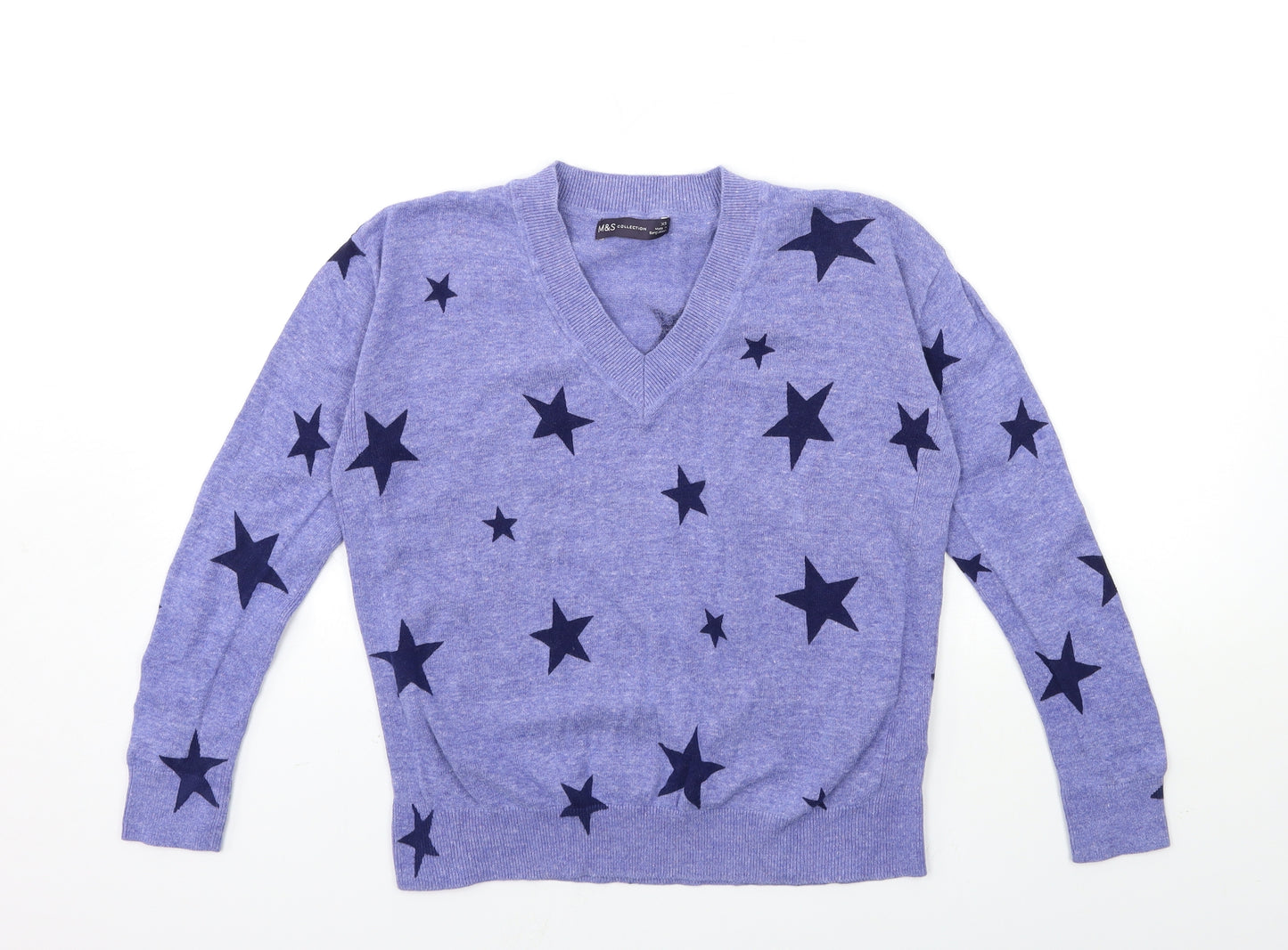 Marks and Spencer Womens Blue  Knit Pullover Jumper Size XS