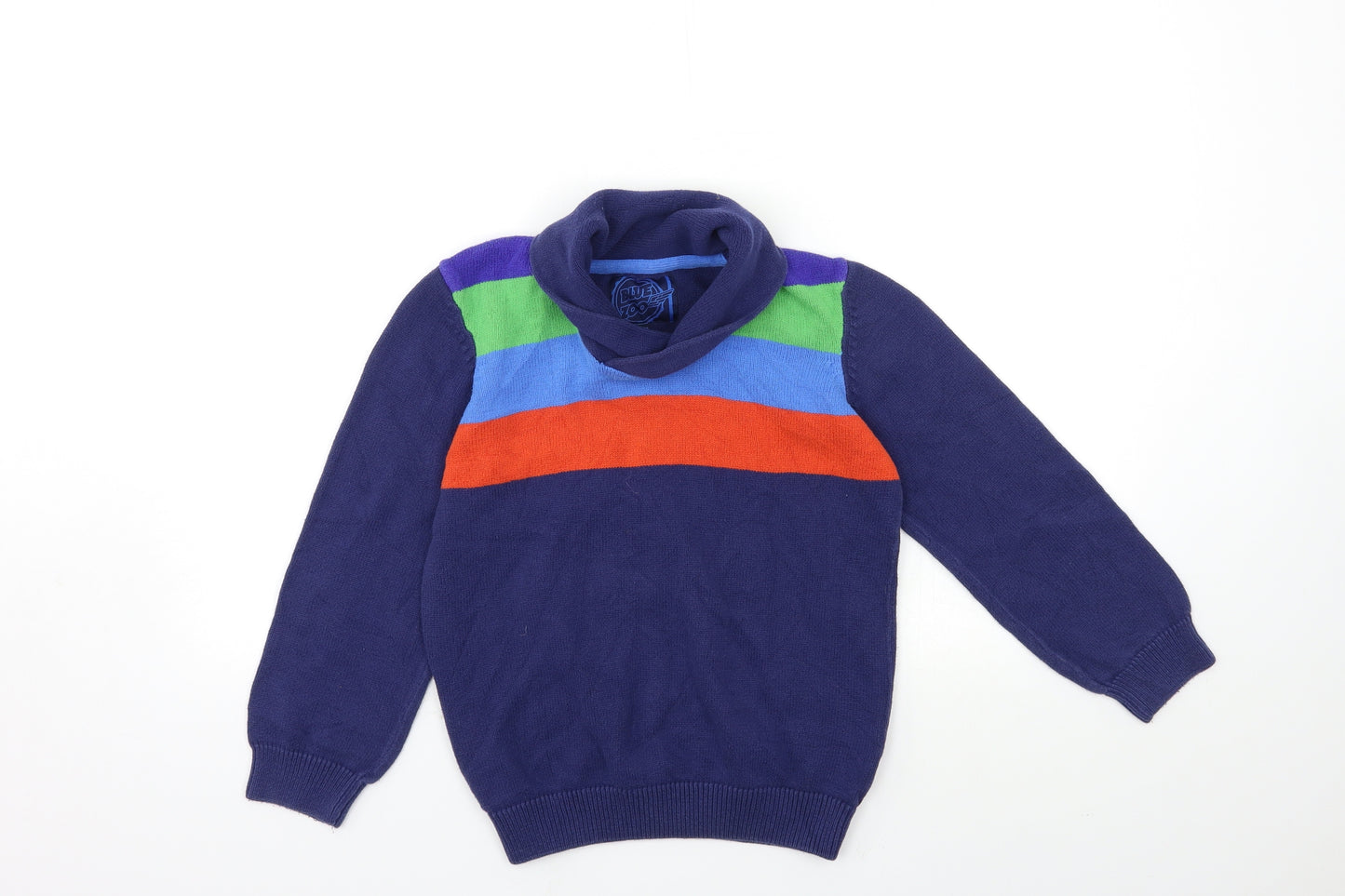 Blue Zoo Boys Blue  Knit Pullover Jumper Size 9 Years
