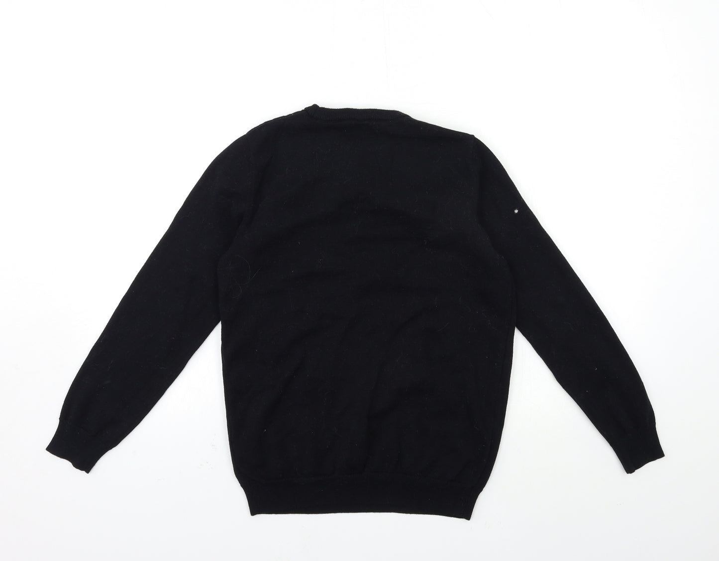 Primark Boys Black  Knit Pullover Jumper Size 12 Years  - CHRISTMAS