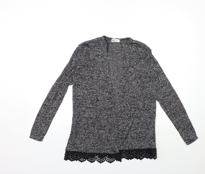 H&M Girls Grey Knit Cardigan Jumper Size 13 Years