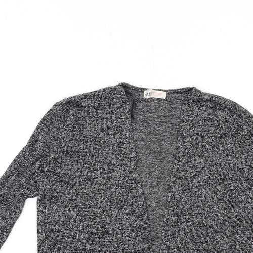 H&M Girls Grey  Knit Cardigan Jumper Size 13 Years