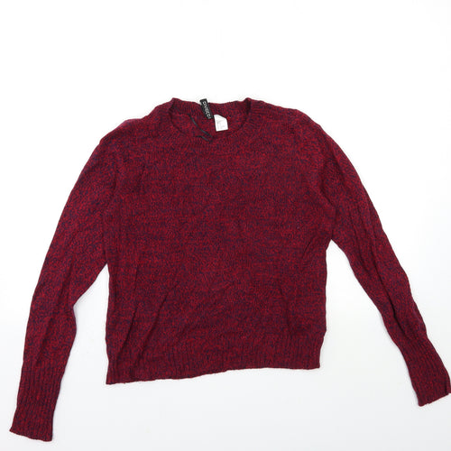 H&M Womens Red  Knit Pullover Jumper Size S
