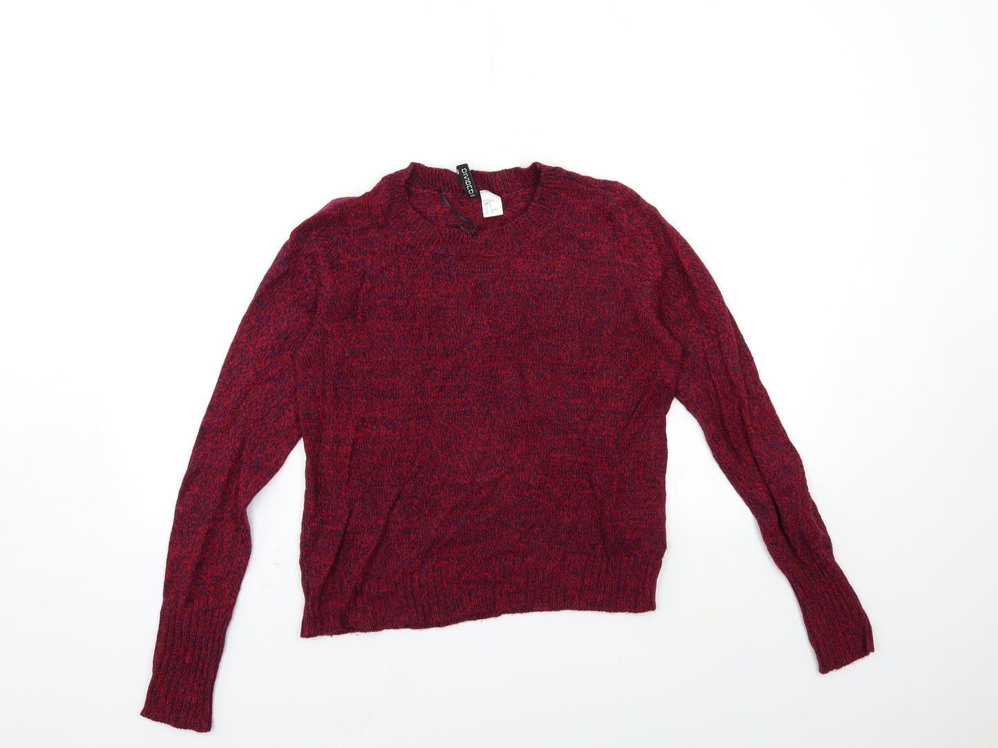 H&M Womens Red  Knit Pullover Jumper Size S