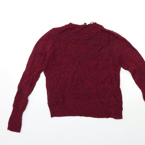 H&M Womens Red  Knit Pullover Jumper Size S