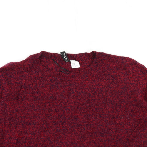H&M Womens Red  Knit Pullover Jumper Size S