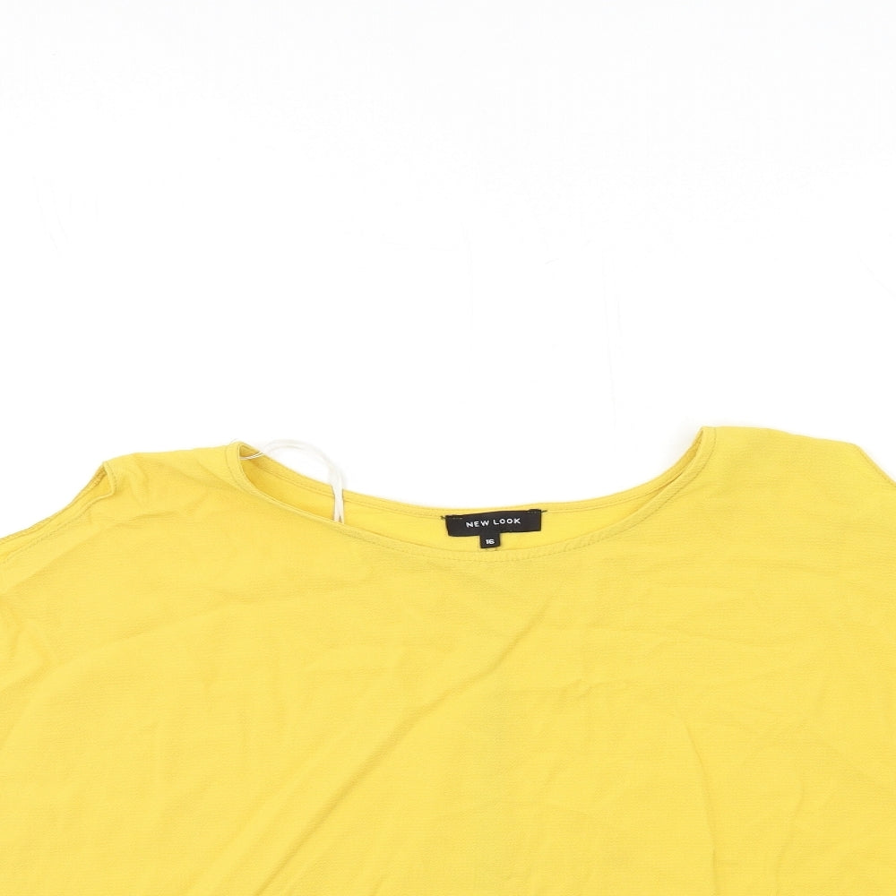 New Look Womens Yellow   Basic Blouse Size 10