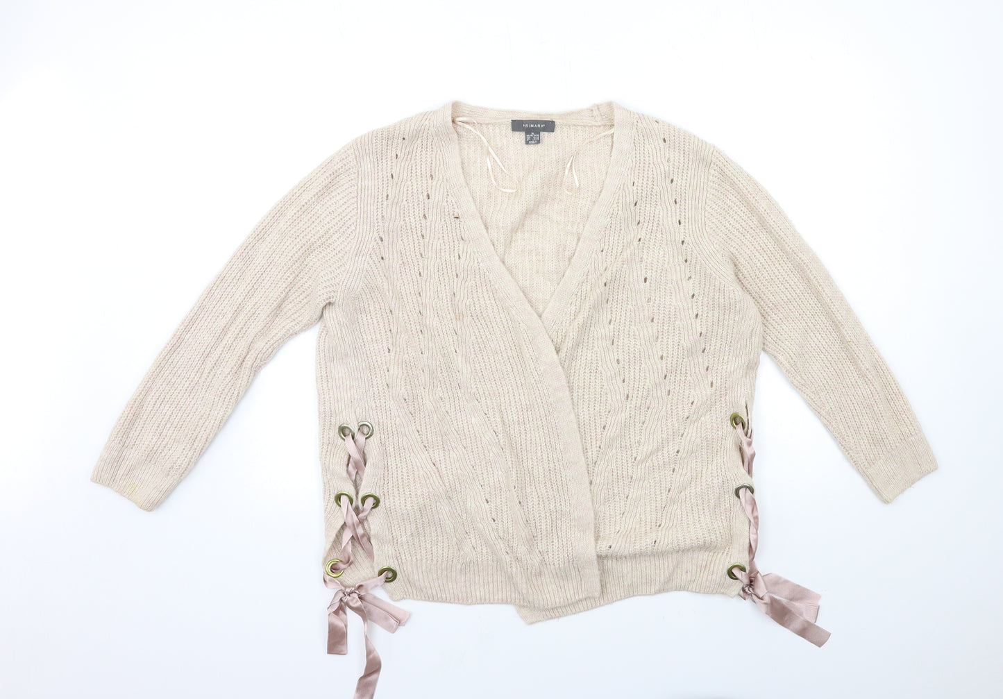 Primark Womens Pink  Knit Cardigan Jumper Size 18
