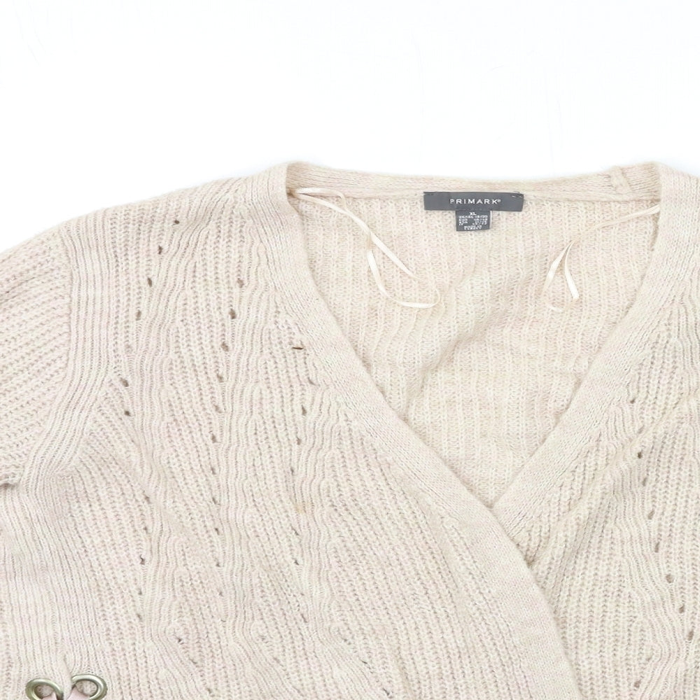 Primark Womens Pink  Knit Cardigan Jumper Size 18